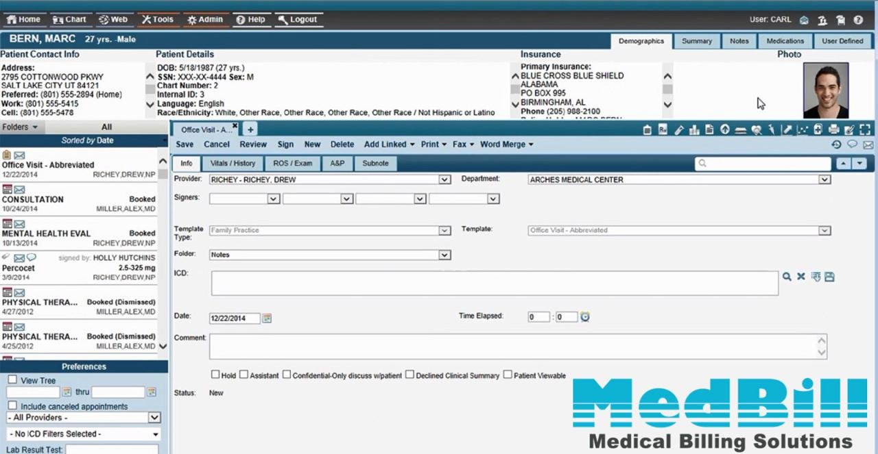 Home health electronic medical records software