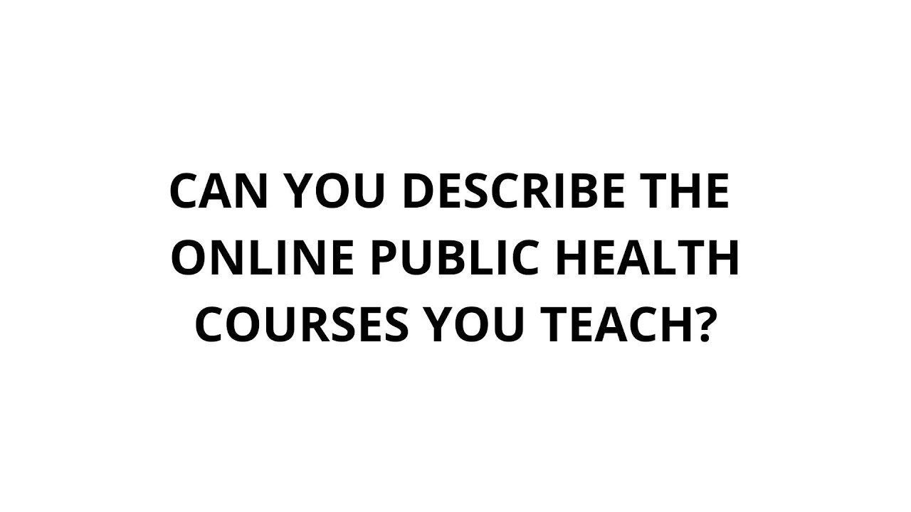 Health public education courses